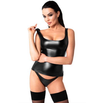 Топ Noir Handmade F346 Powerwetlook top - S – купити