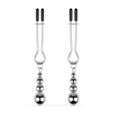Затискачі для сосків Bedroom Fantasies: Nipple Clamps with Beaded Chain - Silver
