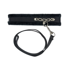 Ошейник с поводком Punishment - Crystal Collar & Leash – Black