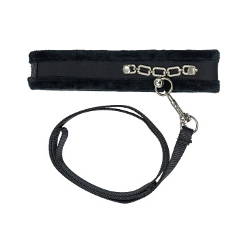 Нашийник із повідцем Punishment - Crystal Collar & Leash - Black – купити
