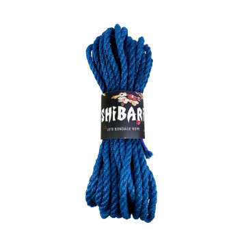 Джутова мотузка для шибарі Feral Feelings Shibari Rope, 8 м синя – купити