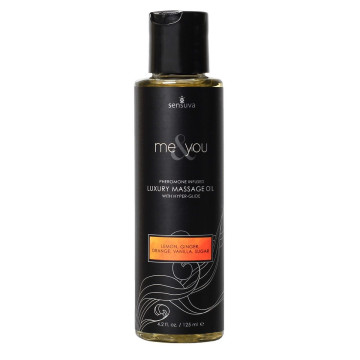 Масажна олія Sensuva Me&You Lemon, Ginger, Orange, Vanilla & Sugar (125 мл) із феромонами – купити