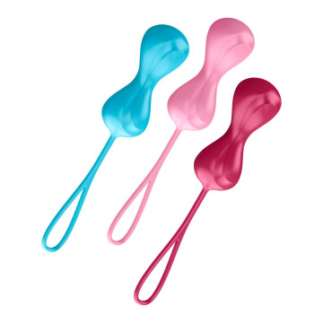 Вагінальні кульки Satisfyer Power Balls (3 пари), діаметр 3,4см, маса 60-76-92г, з кулькою всередині – купити