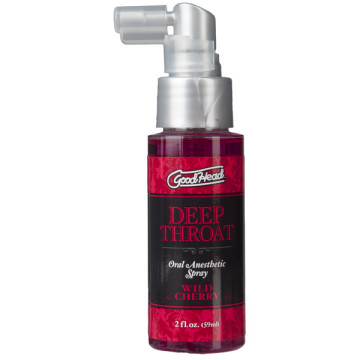 Спрей для мінету Doc Johnson GoodHead DeepThroat Spray - Wild Cherry 59 мл для глибокого мінету – купити