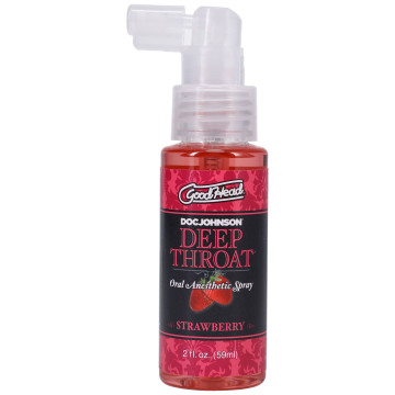 Спрей для мінету Doc Johnson GoodHead DeepThroat Spray - Sweet Strawberry 59 мл для глибокого мінету – купити