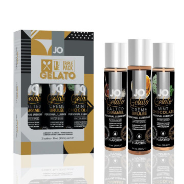 Набір JO Tri-Me Triple Pack — Gelato (3x30 мл) три різні смаки серії Джелато – купити