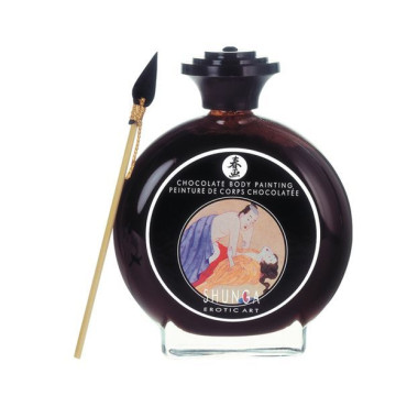 Фарба для тіла Shunga BODYPAINTING – Aphrodisiac chocolate (100 мл) без глютену та парабенів – купити