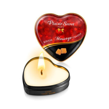 Масажна свічка-серце Plaisirs Secrets Caramel (35 мл) – купити