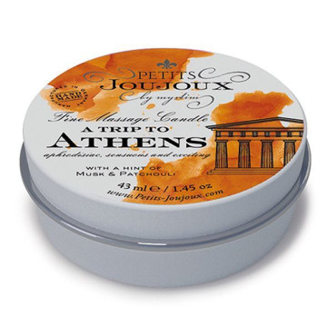 Масажна свічка Petits Joujoux - Athens - Musk and Patchouli (43 мл) з афродизіаками – купити