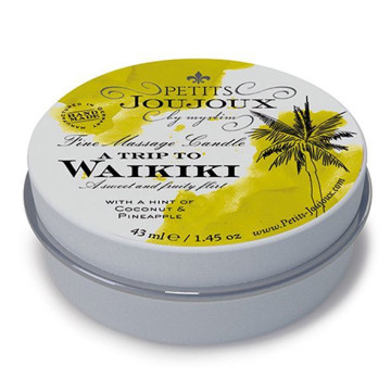 Масажна свічка Petits Joujoux - Waikiki Beach - Coconut and Pineapple (43 мл) з афродизіаками – купити