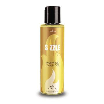 Зігрівальний масажний гель Sensuva Sizzle Lips Pina Colada (125 мл), без цукру, їстівний – купити