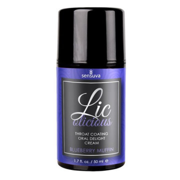Гель для мінету Sensuva Lic-o-licious Blueberry Muffin (50 мл), оліїстий, без цукру – купити