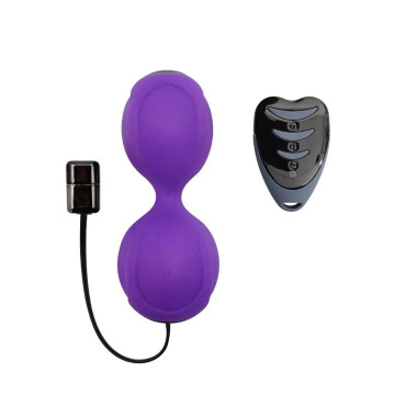 Вагінальні кульки з вібрацією Adrien Lastic Kegel Vibe Purple, діаметр 3,7 см – купити