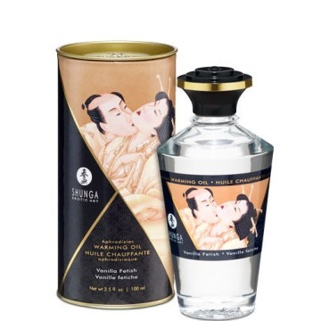 Розігрівальна олія Shunga Aphrodisiac Warming Oil – Vanilla Fetish (100 мл) без цукру, смачна – купити