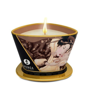 Масажна свічка Shunga Massage Candle – Intoxicating Chocolate (170 мл) з афродизіаками – купити