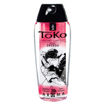 Лубрикант на водній основі Shunga Toko AROMA - Sparkling Strawberry Wine (165 мл), не містить цукру – купити