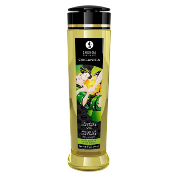 Органічна масажна олія Shunga ORGANICA – Exotic green tea (240 мл) з вітаміном Е – купити