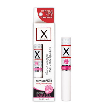Стимулювальний бальзам для губ унісекс Sensuva - X on the Lips Bubble Gum з феромонами, жуйка – купити