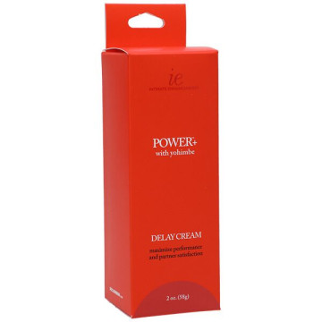 Потужний крем-пролонгатор Doc Johnson Power+with Yohimbe Delay Cream For Men, екстракт Йохимбе, 56 г – купити