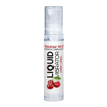 Лубрикант з ефектом вібрації Amoreane Med Liquid Vibrator Cherry (10 мл) – купити