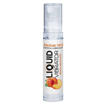 Лубрикант з ефектом вібрації Amoreane Med Liquid Vibrator Peach (10 мл) – купити