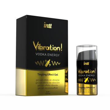 Рідкий вібратор Intt Vibration Vodka (15 мл), густий гель, дуже смачний, діє до 30 хвилин – купити