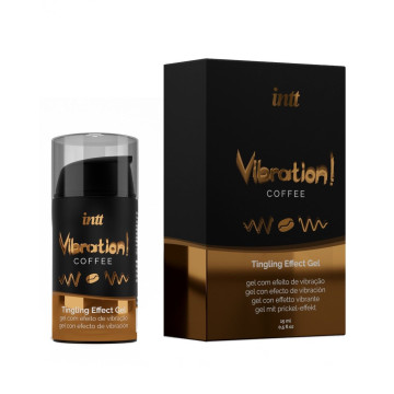 Рідкий вібратор Intt Vibration Coffee (15 мл), густий гель, дуже смачний, діє до 30 хвилин – купити