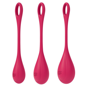 Набір йоні намистин Satisfyer Yoni Power 1 Red, діаметр 2-2,5-3см, вага 22-46-74гр – купити