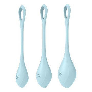 Набір йоні намистин Satisfyer Yoni Power 2 Light Blue, диаметр 2-2,5-3см, вес 22-44-73гр – купити