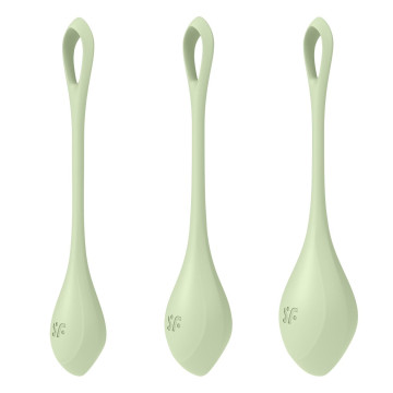 Набір йоні намистин Satisfyer Yoni Power 2 Light Green, диаметр 2-2,5-3см, вес 22-44-73гр – купити