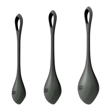 Набір йоні намистин Satisfyer Yoni Power 2 Black, діаметр 2-2,5-3см, маса 22-44-73 г – купити