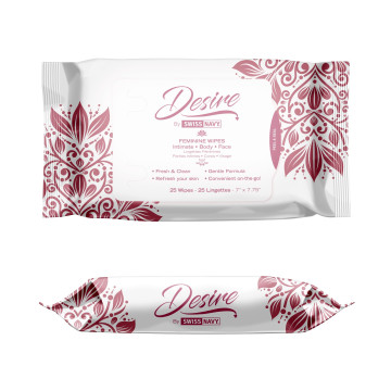 Жіночі очищувальні серветки для тіла та обличчя Desire by Swiss Navy Feminine Wipes 25 шт – купити