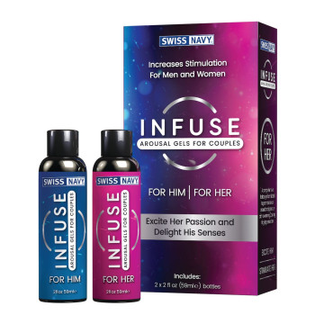 Збуджувальні гелі для пар Swiss Navy Infuse Arousal Gels for Couples 2x59 мл – купити