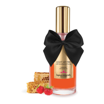 Розігрівальна олія Bijoux Indiscrets Light my Fire – Wild Strawberry&Honey – купити