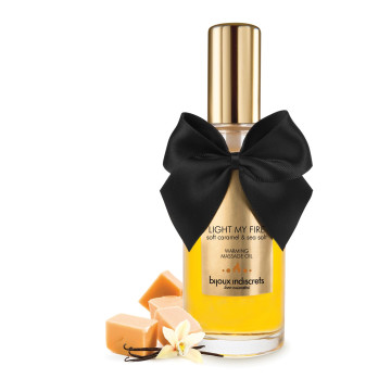 Розігрівальна олія Bijoux Indiscrets Light my Fire – Caramel&Sea salt – купити
