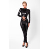 Комбінезон Noir Handmade F319 Caged wetlook catsuit with zippers and ring - S