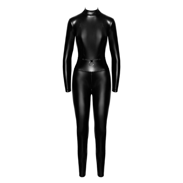 Комбінезон Noir Handmade F319 Caged wetlook catsuit with zippers and ring - S
